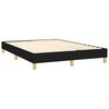 vidaXL Cama box spring c/ colch&atilde;o e LED 140x190 cm tecido preto