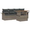 vidaXL Conjunto de Sof&aacute; de Jardim 5 unid. Cinzeto vime PE
