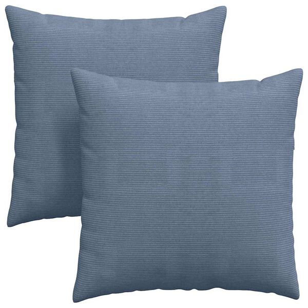 vidaXL Travesseiros de Sofá 2 pcs Azul 80 x 80 cm