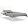 vidaXL Estrutura de cama com cabeceira 100x190 cm metal branco
