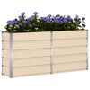 vidaXL Floreira Ivory 160 x 40 x 75 cm A&ccedil;o