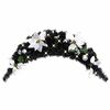 vidaXL Grinalda de Natal com luzes LED 90 cm PVC preto