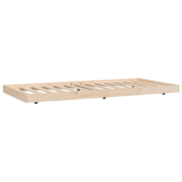 vidaXL Cama sem colch&atilde;o 75x190 cm madeira de pinho maci&ccedil;a