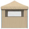 vidaXL Tenda de Festa Bege 292 x 580 x 315 cm Tecido Oxford