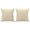 vidaXL Sofá 2 lugares + almofadas decorativas 120 cm tecido cor creme