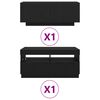 vidaXL Conjunto de m&oacute;vel de TV 2 pcs Preto 180 x 35 x 40 cm