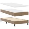 vidaXL Cama Box com colch&atilde;o Cappuccino 90 x 190 cm Couro sint&eacute;tico