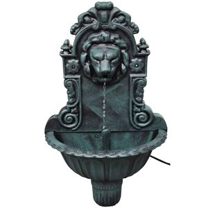 vidaXL Fonte de parede com design cabe&ccedil;a de le&atilde;o