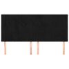 vidaXL Cabeceira Preta 160x5x118/128 cm Veludo