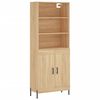 vidaXL Arm&aacute;rio alto 69,5x34x180 cm derivados de madeira cor sonoma