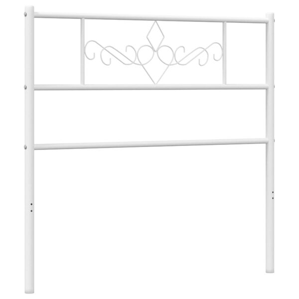vidaXL Cabeceira de cama 90 cm metal branco