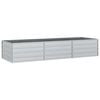 vidaXL Canteiro elevado de jardim 240x80x45cm a&ccedil;o galvanizado prateado