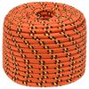 vidaXL Corda de barco 12 mm 25 m polipropileno laranja