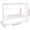 vidaXL Canteiro elevado jardim c/ prateleira 100x50x75 cm WPC cinzento