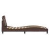 vidaXL Estrutura de cama Viana sem colch&atilde;o 90x200 cm couro artificial castanho