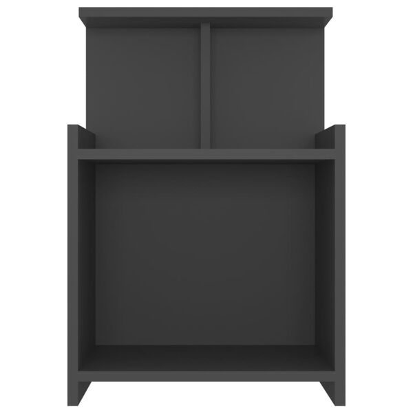 vidaXL Mesas de cabeceira 2 pcs 40x35x60 cm contraplacado cinzento