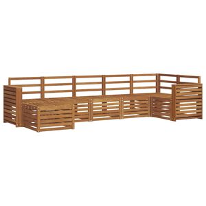 vidaXL Conjunto de Sof&aacute; Sectional 7 pcs Natural