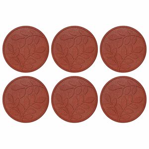 vidaXL Pedra Passo 6 pcs Vermelho &Oslash; 44 x 2 cm Borracha