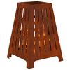 vidaXL Fire Pit Castanho 50 x 50 x 70 cm A&ccedil;o resistente &agrave;s intemp&eacute;ries