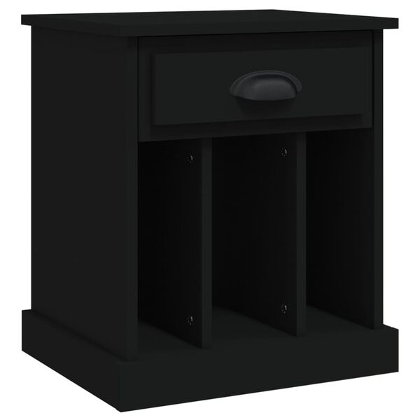 vidaXL Mesa de cabeceira 43x36x50 cm preto