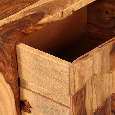 vidaXL Mesa de cabeceira com 1 gaveta madeira de sheesham maciça