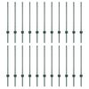 vidaXL Poste de Cerca 22 pcs Verde 120 cm A&ccedil;o
