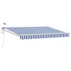 vidaXL Toldo Retr&aacute;til El&eacute;trico Azul e Branco 3,5 x 2,5 m