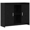 vidaXL Buffet Black Oak 98,5 x 33 x 80 cm Derivados de Madeira