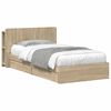 vidaXL Estrutura de Cama com Armazenamento com gaveta Carvalho Sonoma