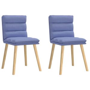 vidaXL Cadeiras de jantar 2 pcs Jeans Tecido Azul