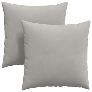 vidaXL Travesseiros de Sof&aacute; 2 pcs Cinzento-claro 60 x 60 cm tecido