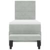 vidaXL Cama Box com colchão Cinzento-claro 80 x 200 cm Veludo