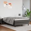 vidaXL Colch&atilde;o de molas ensacadas firmeza m&eacute;dia 120x200x20 cm couro artificial cinza