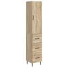 vidaXL Conjunto de Gabinete 2 unid. 33 x 34,5 x 90 cm Carvalho Sonoma