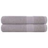 vidaXL Toalhas FROGN 2 pcs 100x200 cm 360 g/m&sup2; cnzento