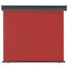 vidaXL Toldo lateral para varanda 125x250 cm vermelho