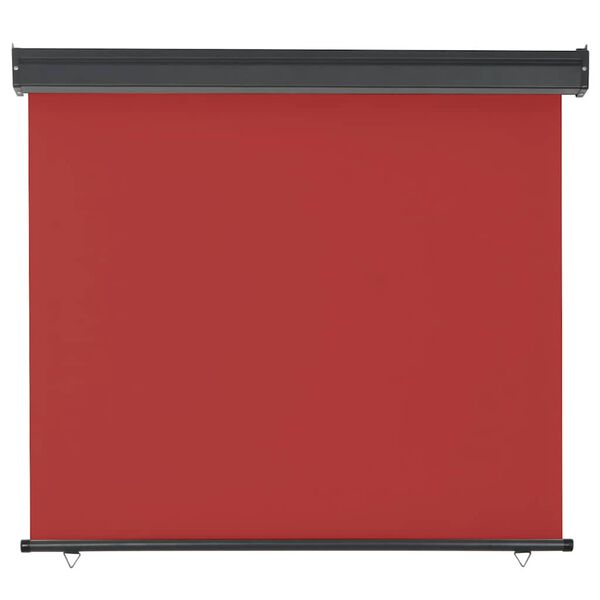 vidaXL Toldo lateral para varanda 125x250 cm vermelho