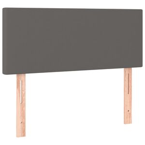 vidaXL Cabeceira de cama couro artificial 80x5x78/88 cm cinzento