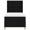 vidaXL Cama Box Spring com colch&atilde;o Preto 90 x 200 cm tecido