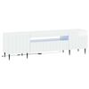 vidaXL Gabinete de TV LED Branco Brilhante Derivados de Madeira