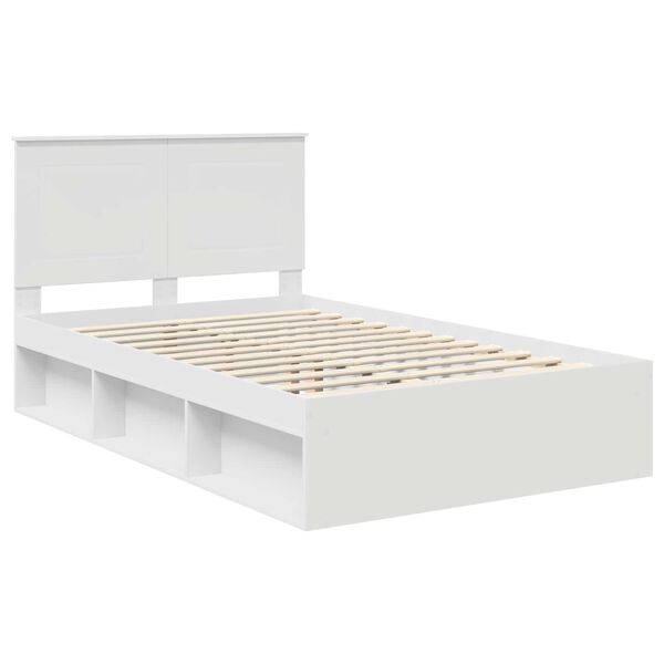vidaXL Estrutura da Cama com cabeceira Branco 120 x 190 cm