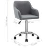 vidaXL Cadeiras de jantar girat&oacute;rias 4 pcs tecido cinzento-claro