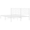 vidaXL Estrutura de cama com cabeceira 150x200 cm metal branco