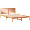 vidaXL Estrutura da Cama com cabeceira Marrom Cera 140 x 210 cm