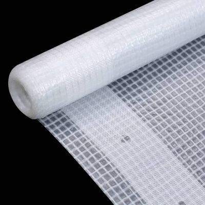 vidaXL Lona em tecido imitação de gaze 260 g/m² 4x6 m branco