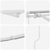vidaXL Estrutura de Toldo Manual Branco 400 × 350 cm Alumínio