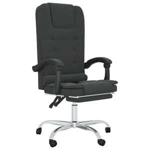 vidaXL Cadeira escrit&oacute;rio massagens reclin&aacute;vel couro artificial preto
