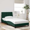 vidaXL Estrutura de cama sem colch&atilde;o Hanko 100x200 cm veludo verde-escuro