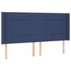 vidaXL Cama box spring c/ colch&atilde;o e LED 180x200 cm tecido azul