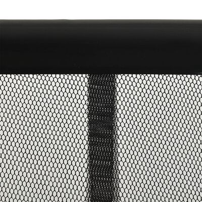 vidaXL Cortina porta anti-insetos c/ 10 painéis 240x240 cm malha preto